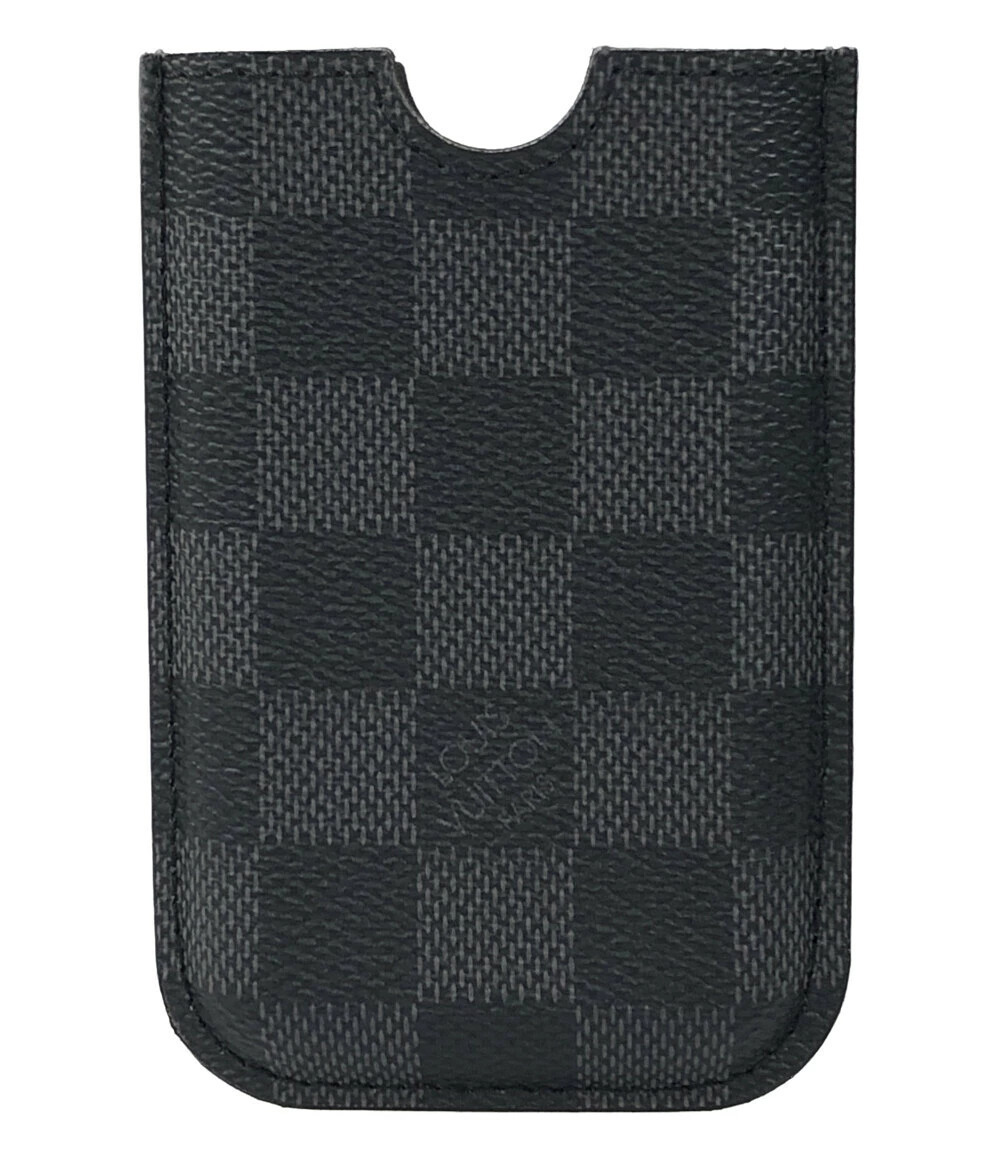 Louis Vuitton Smartphone Case iPhone Etui Damier Canvas Leather Graphite Black